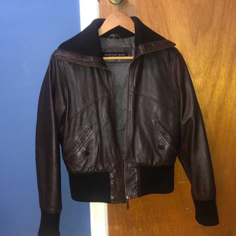 American base faux leather jacket